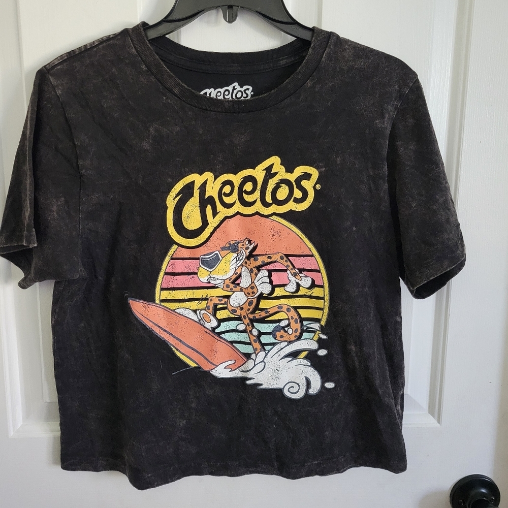 Cheetos Black Tie Dye Chester Catch Waves T-Shirt Size Small